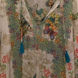 Johnny Was Caftan cotton and silk. Never worn. Size M